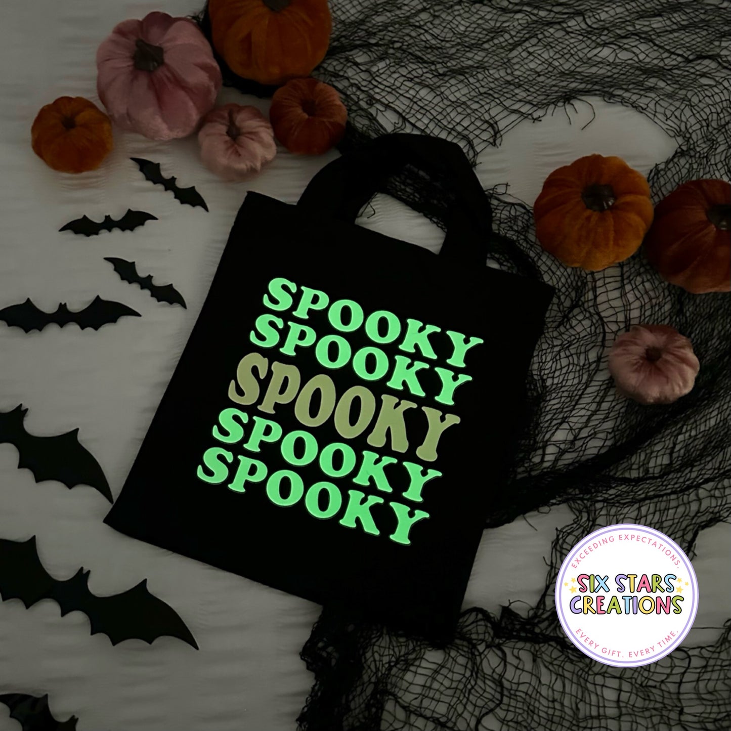“Spooky” Glow In The Dark Tote Bag
