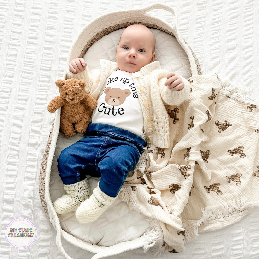 ‘I Woke Up This Cute’ Long Sleeve Baby Vest
