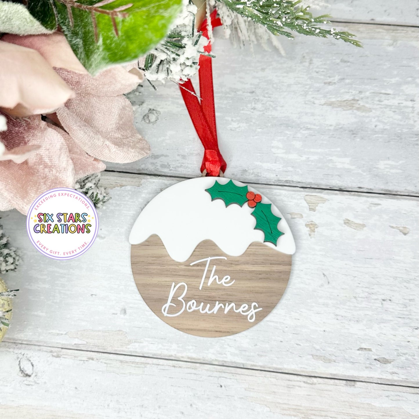 Personalised Christmas Pudding Decoration
