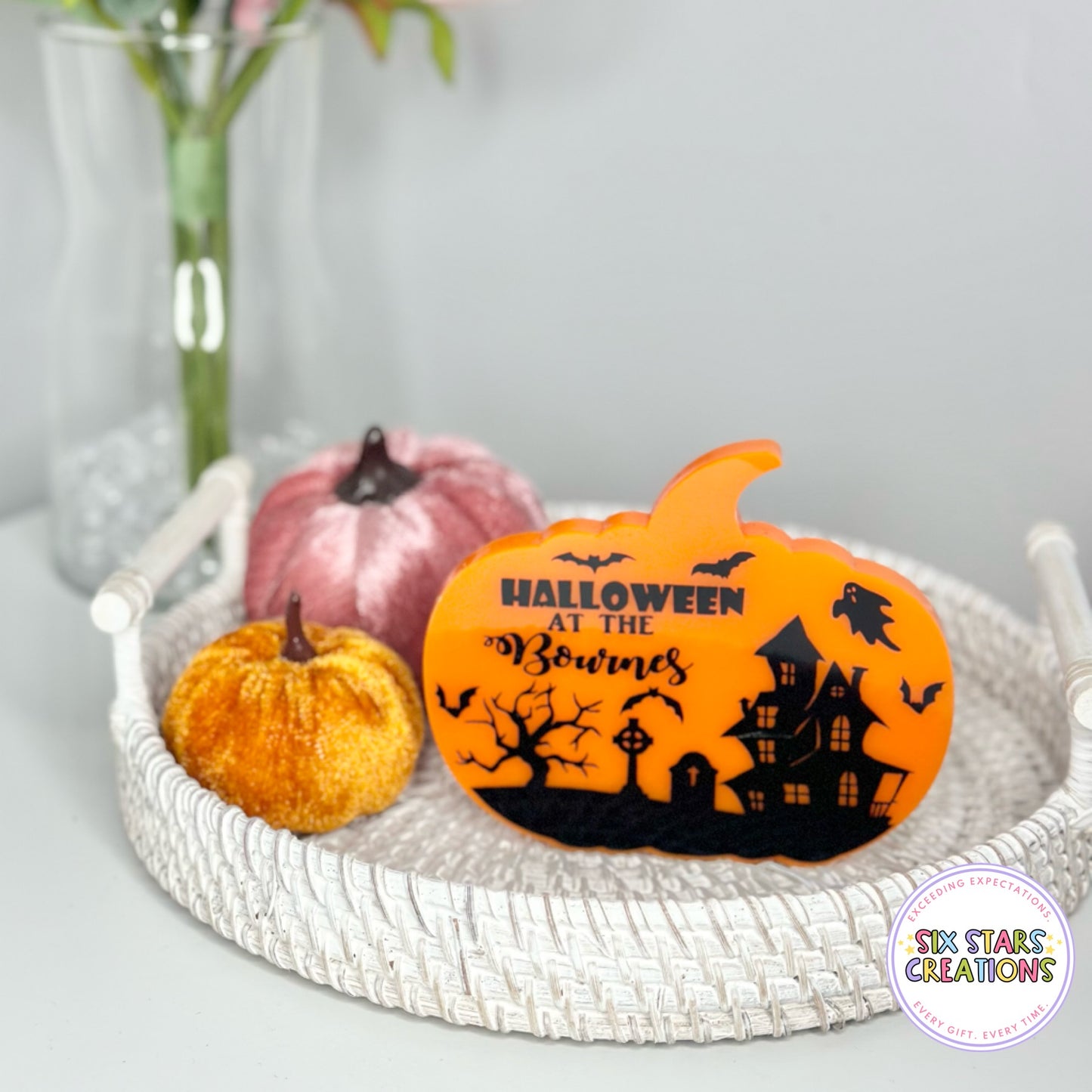 Personalised Freestanding Halloween Acrylic Plaque