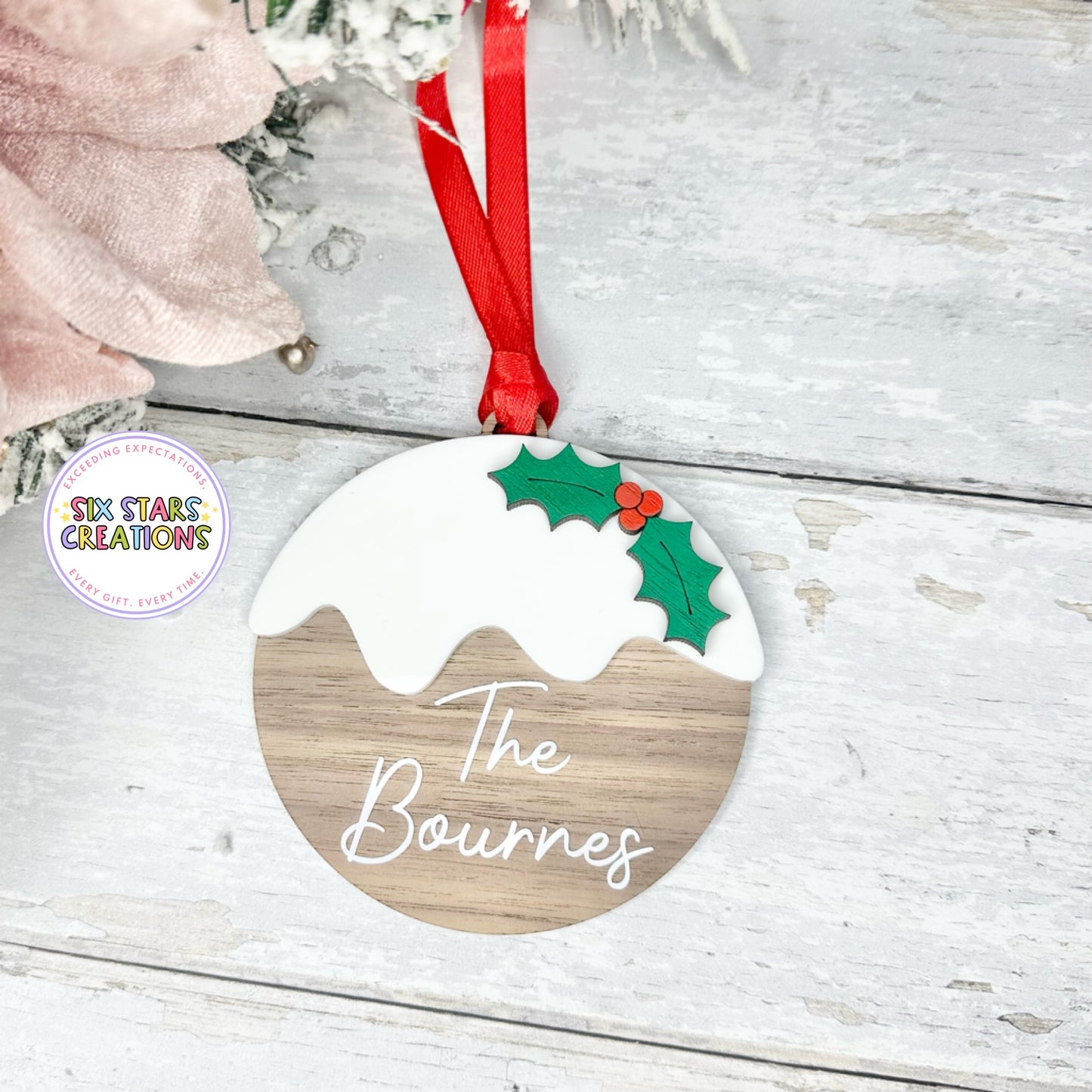 Personalised Christmas Pudding Decoration