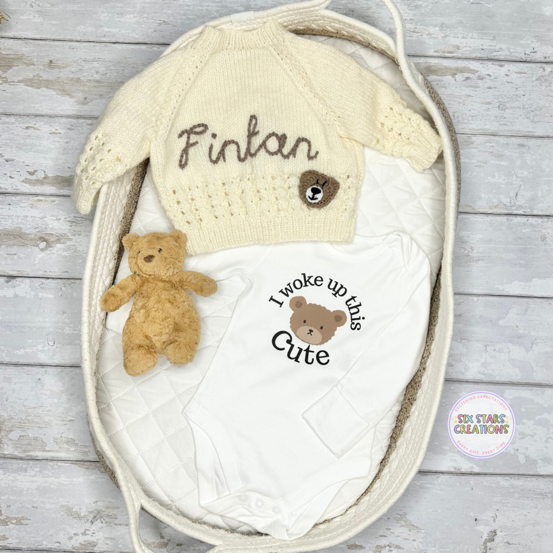 ‘I Woke Up This Cute’ Long Sleeve Baby Vest