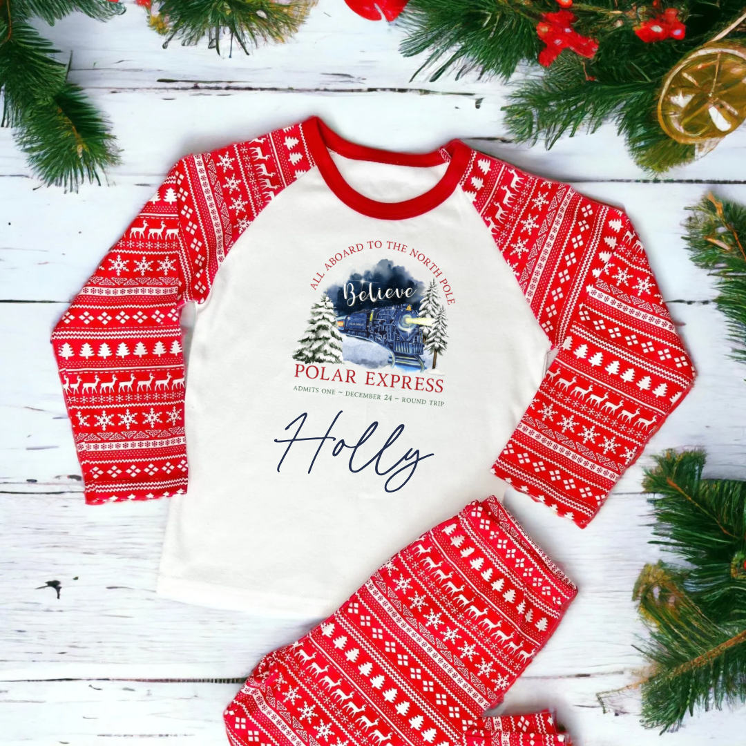 Personalised Polar Express Children's PJ's
