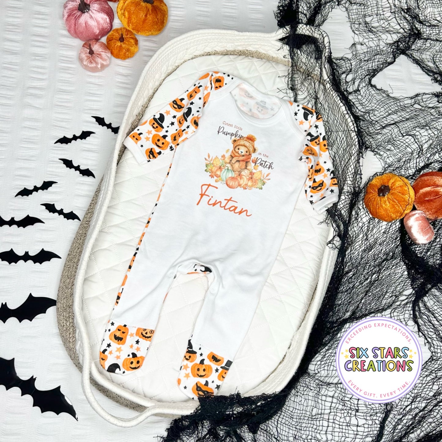 Personalised "Cutest Pumpkin In The Patch" Baby Romper