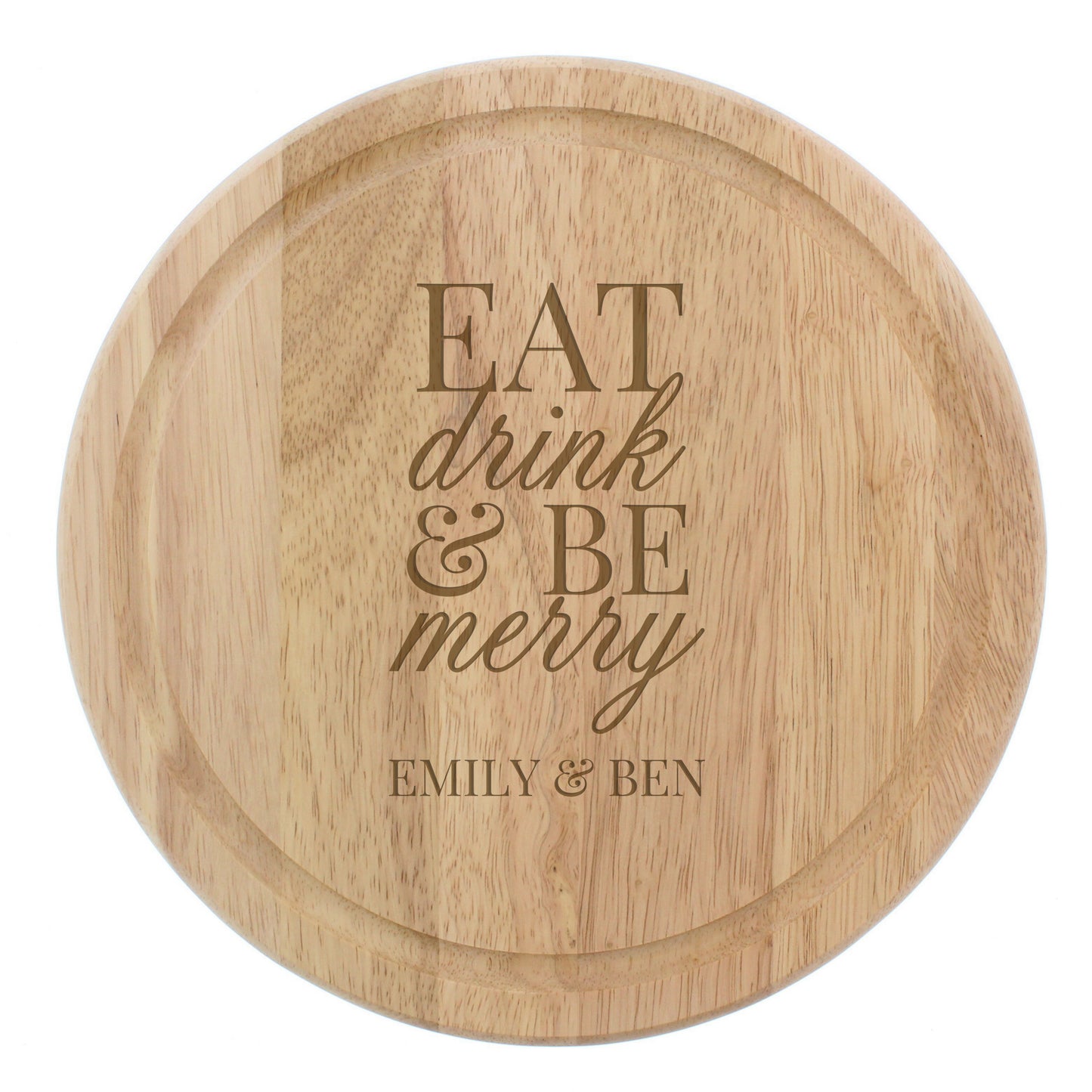 Personalised Eat Drink And Be Merry Cheese Board