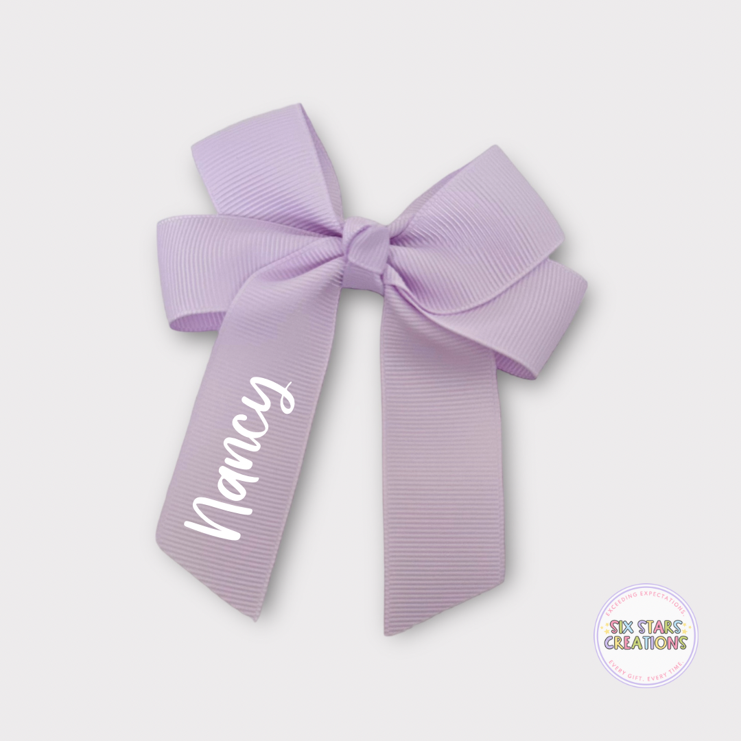 Personalised Orchid 4” Bow