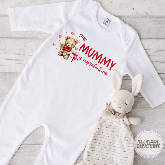 My Mummy Is My Valentine Baby Romper