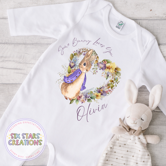 Personalised Some Bunny Loves You Romper