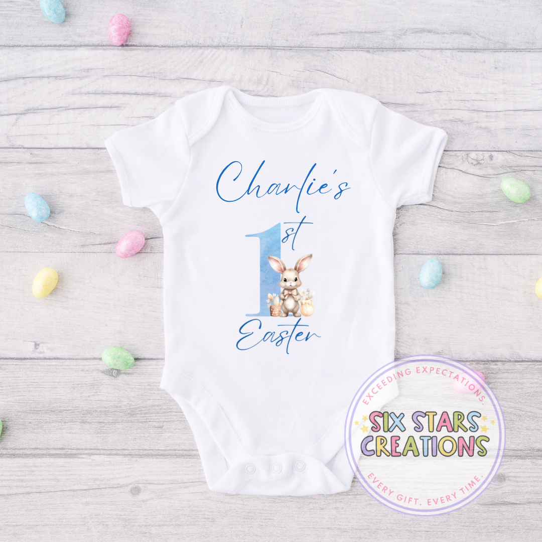 Personalised 1st Easter Vest - Blue