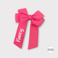 Personalised Neon Pink 4” Bow