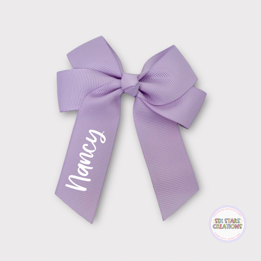 Personalised Lavender 4” Bow