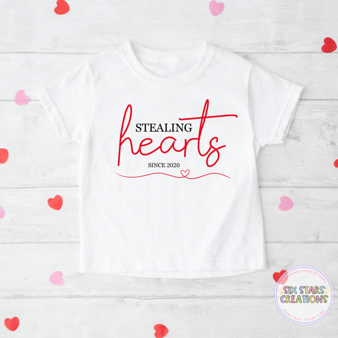 Stealing Hearts Since… Personalised T-shirt