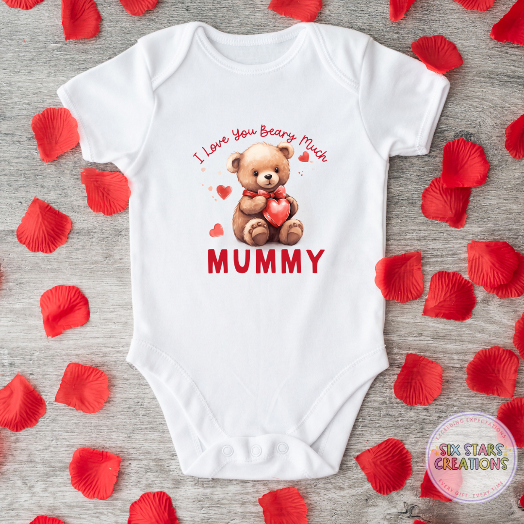 I Love You Beary Much Mummy Baby Vest