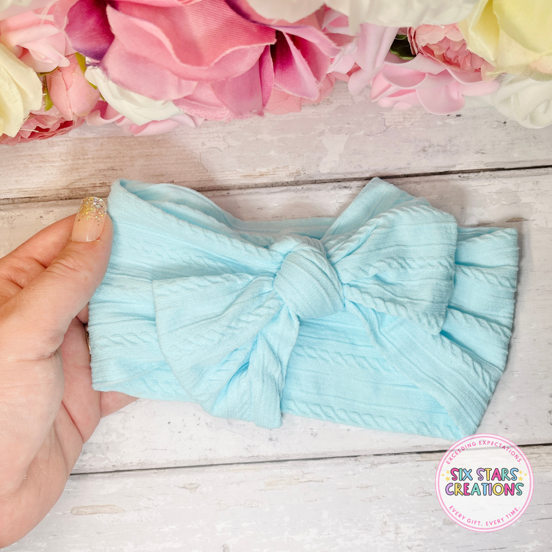 Baby Blue Braided Headwrap