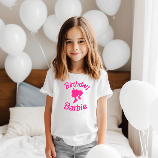 Birthday Barbie T-shirt White