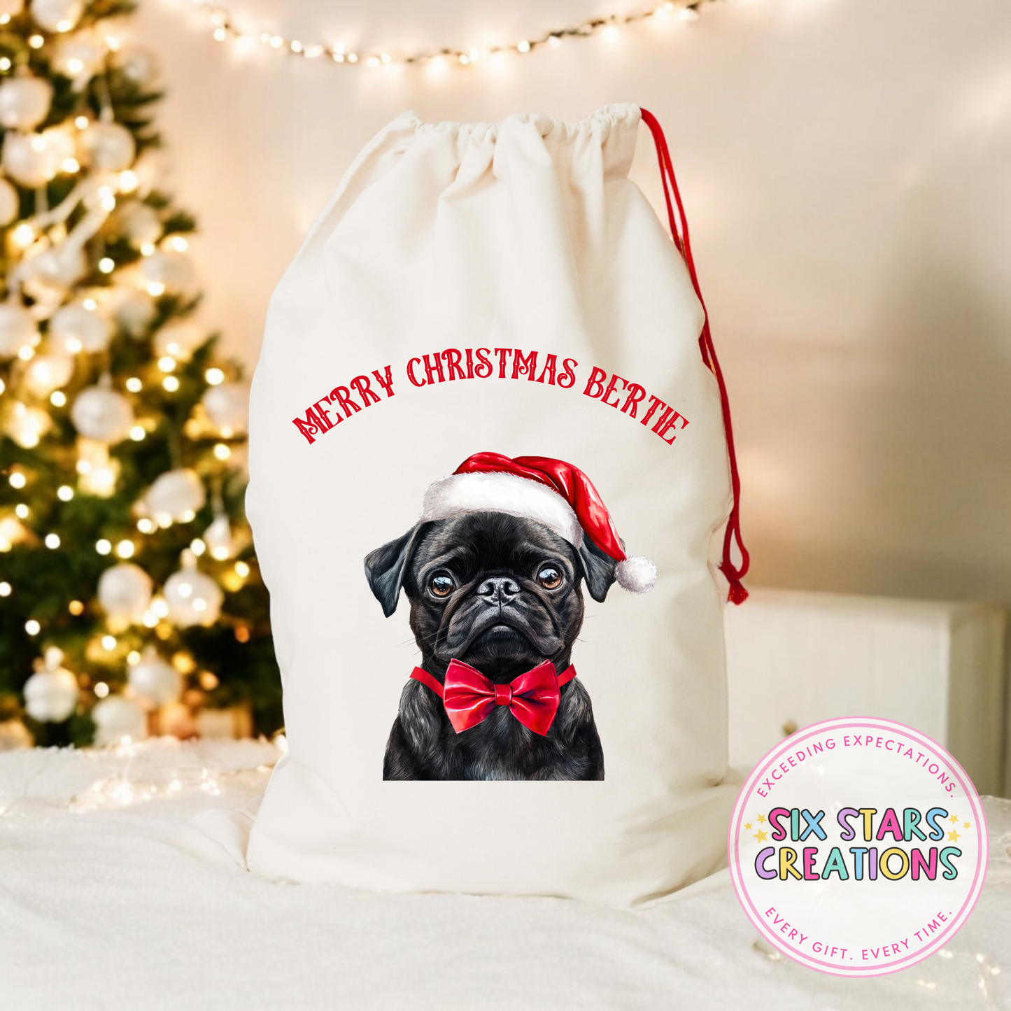 F-Z Dog Breed Personalised Christmas Sack