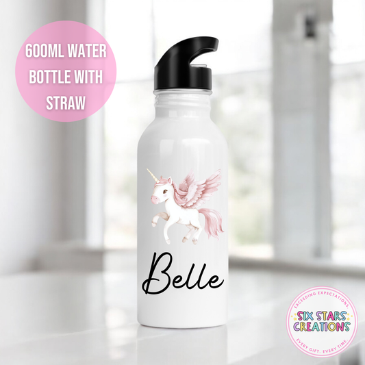 Stainless Steel Water Bottle With Straw - UNICORN