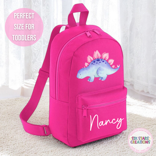 Personalised Toddler 7L Backpack - PURPLE DINO