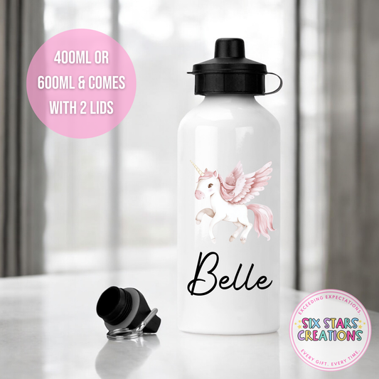 Premium Aluminium Water Bottle Comes With 2 Lids - UNICORN