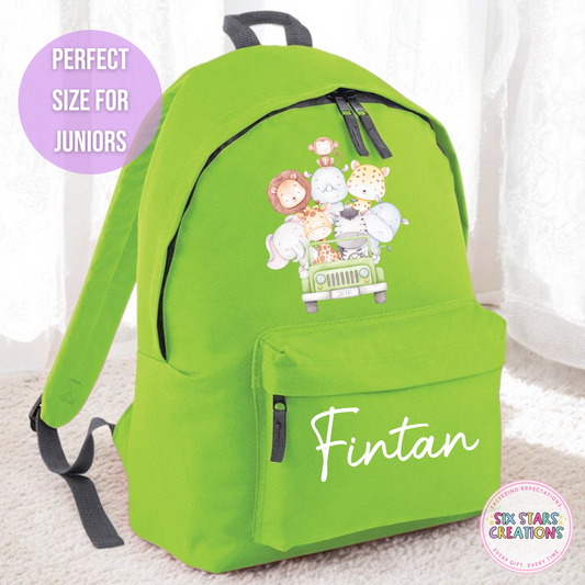 Personalised Junior 12L Backpack - Safari Design