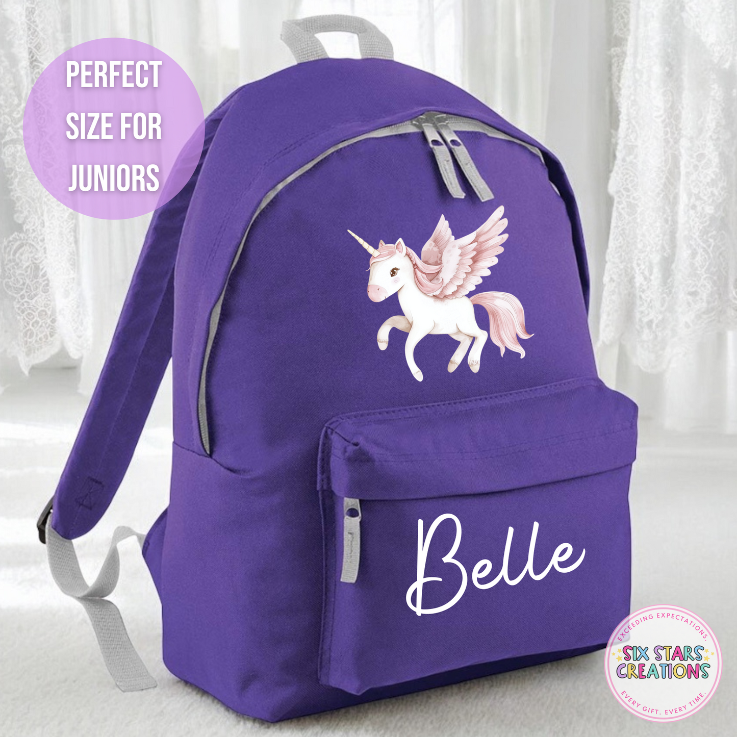 Personalised Junior 12L Backpack - UNICORN