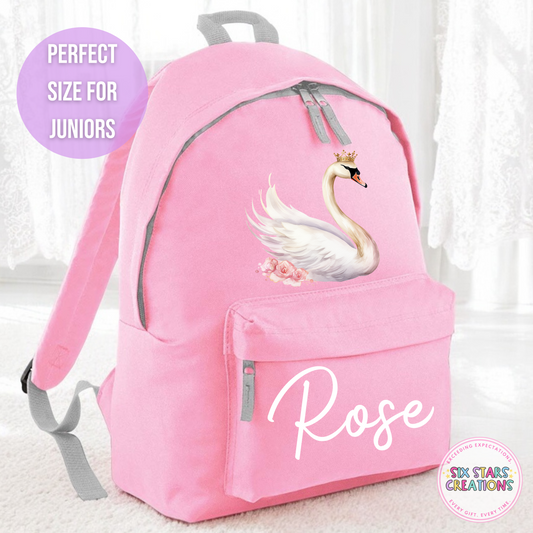 Personalised Junior 12L Backpack - SWAN PRINCESS