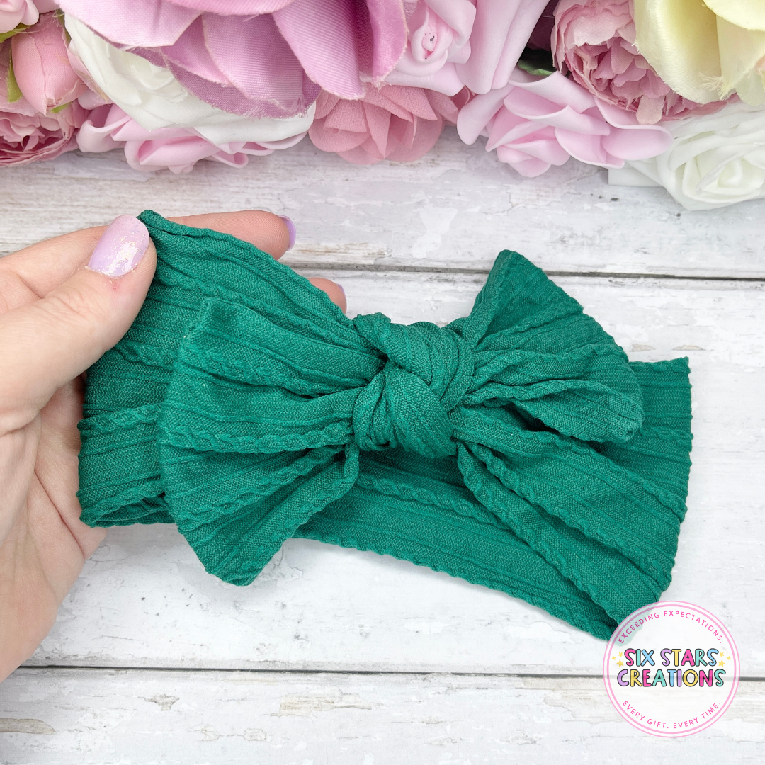 Peacock Green Braided Headwrap