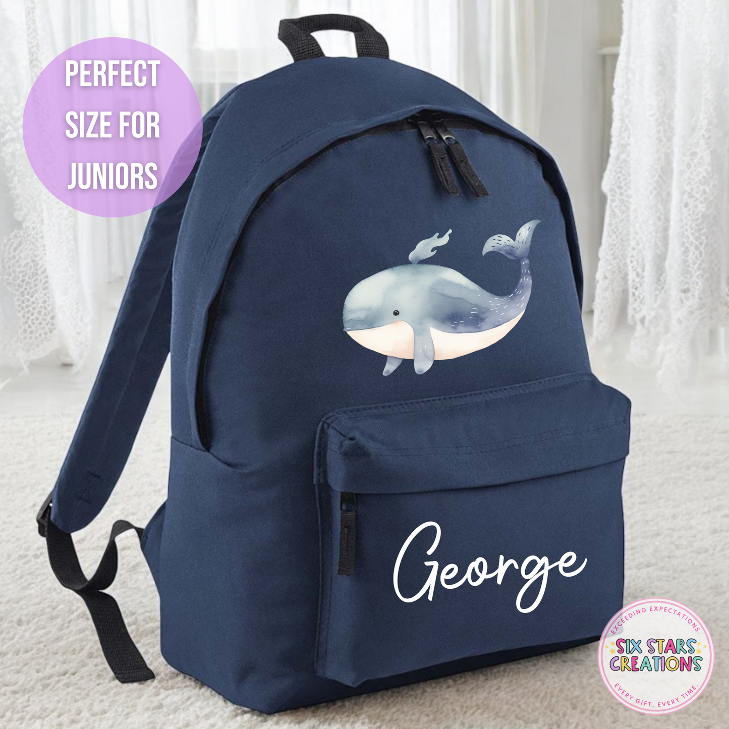 Personalised Junior 12L Backpack - WHALE