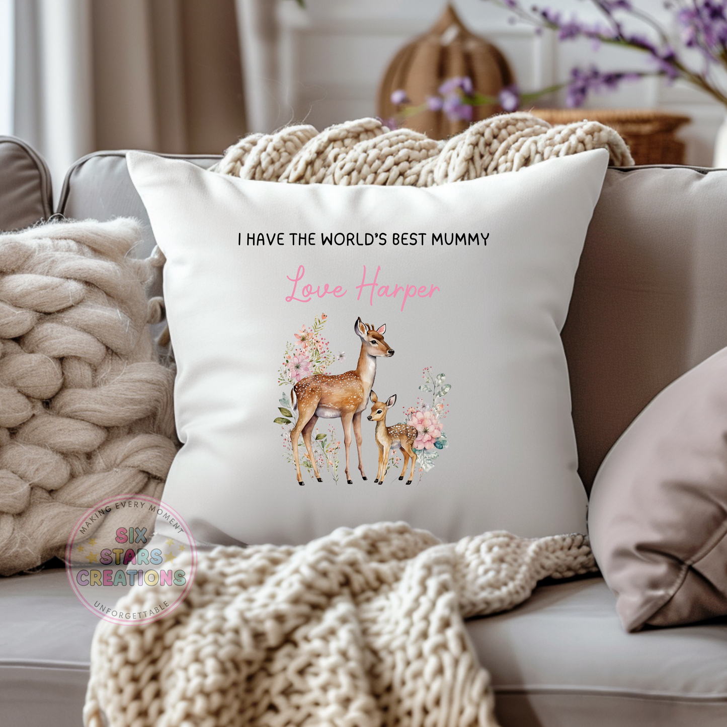 Personalised "I Have the World's Best Mummy" Cushion