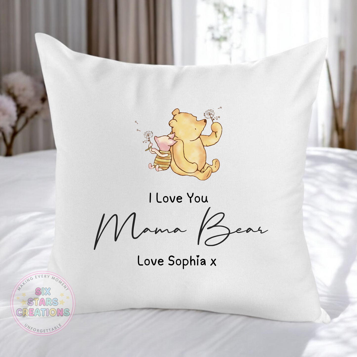 Personalised 'I Love You Mama Bear' Cushion
