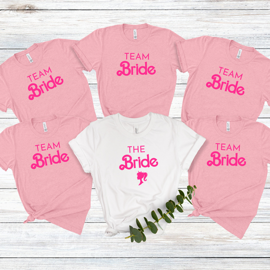 'Team Bride' t-shirt - pink