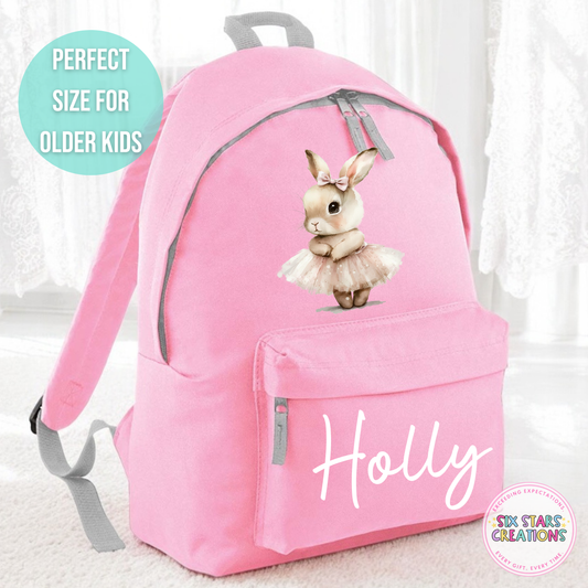 Personalised Older Children's 18L Backpack - BUNNY