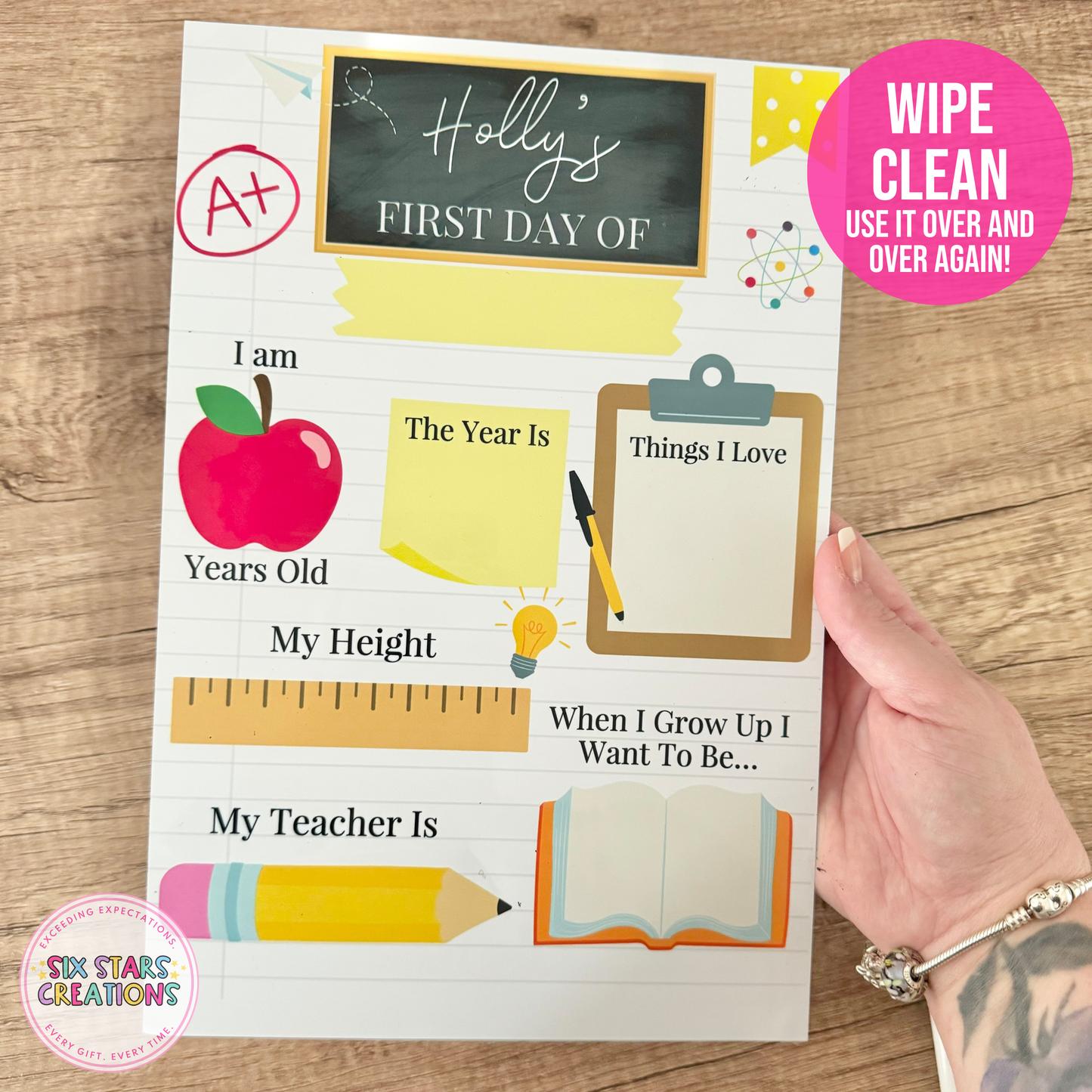 Personalised First Day Sign