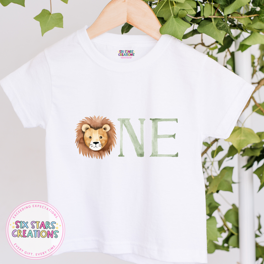 Birthday T-Shirt - Wild One Lions Head