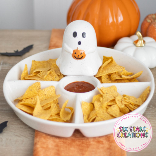 Ghost Chip & Dip Snack Dish