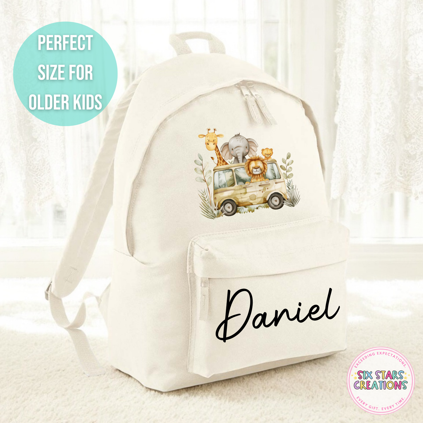 Personalised Older Children's 18L Backpack - JUNGLE SAFARI