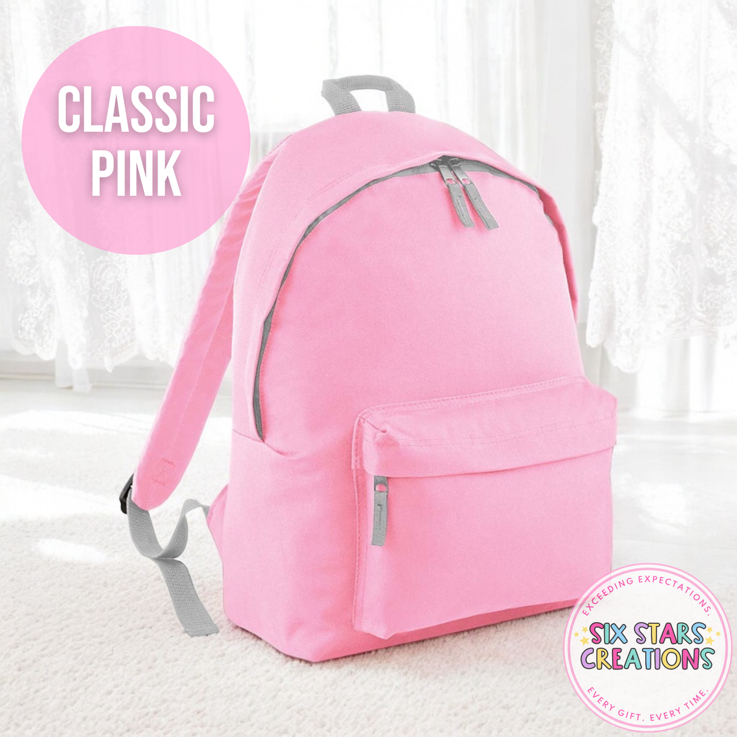 Personalised Junior 12L Backpack - PINK DINO