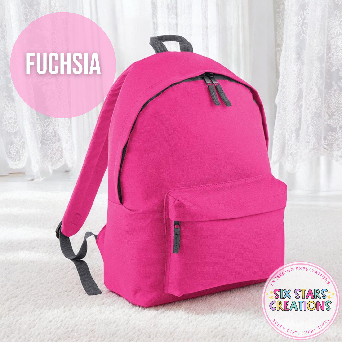 Personalised Junior 12L Backpack - PINK DINO