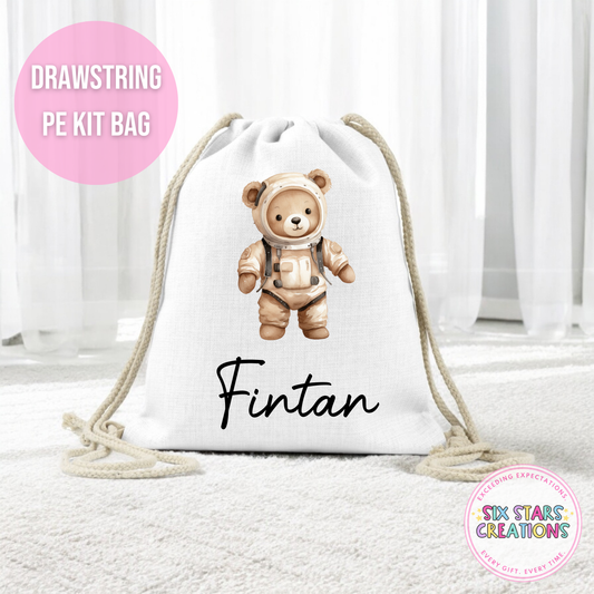 Large Drawstring P.E. Kit Bag - TEDDY BEAR