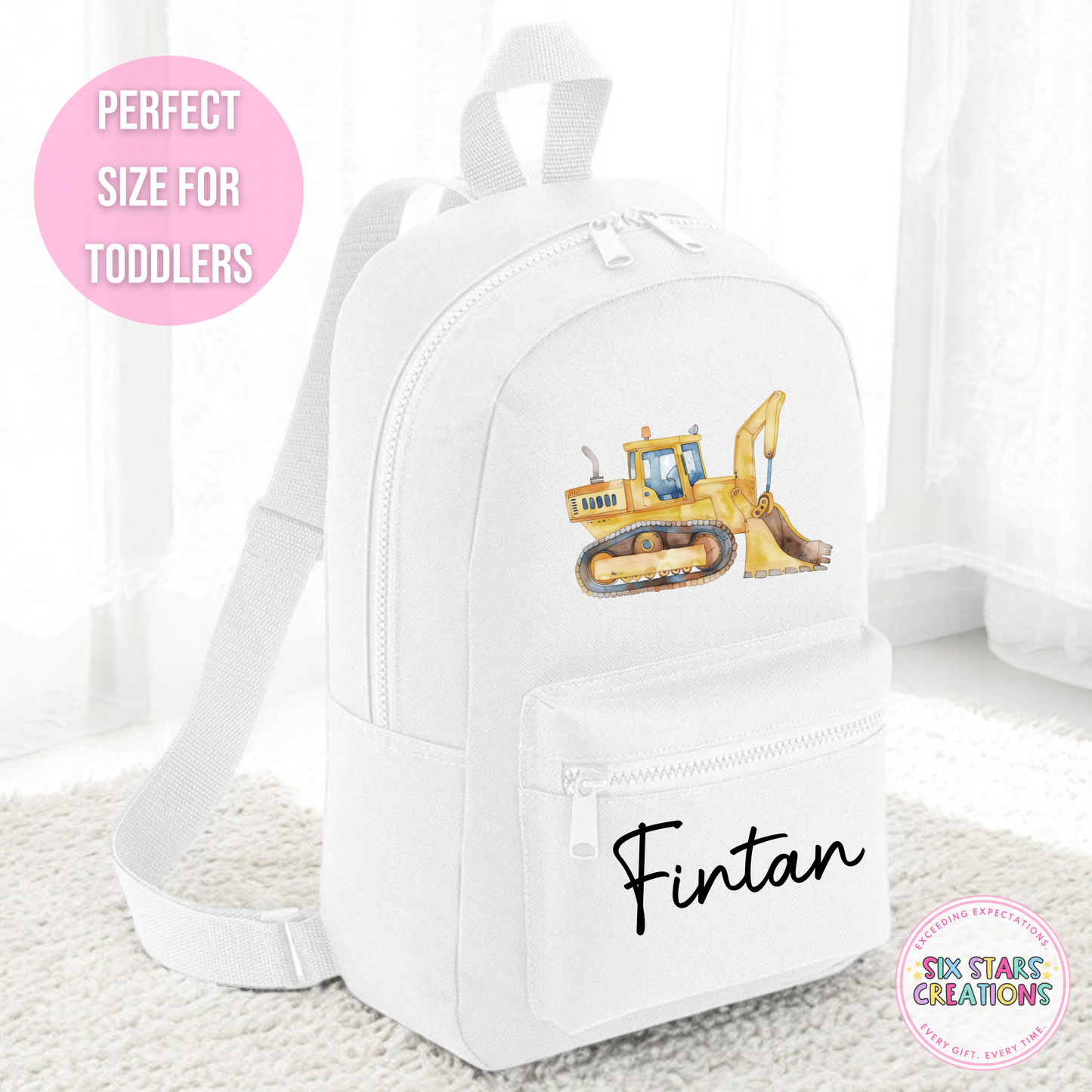 Personalised Toddler 7L Backpack - DIGGER