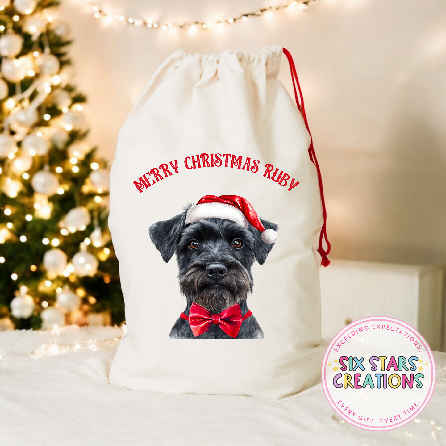 F-Z Dog Breed Personalised Christmas Sack