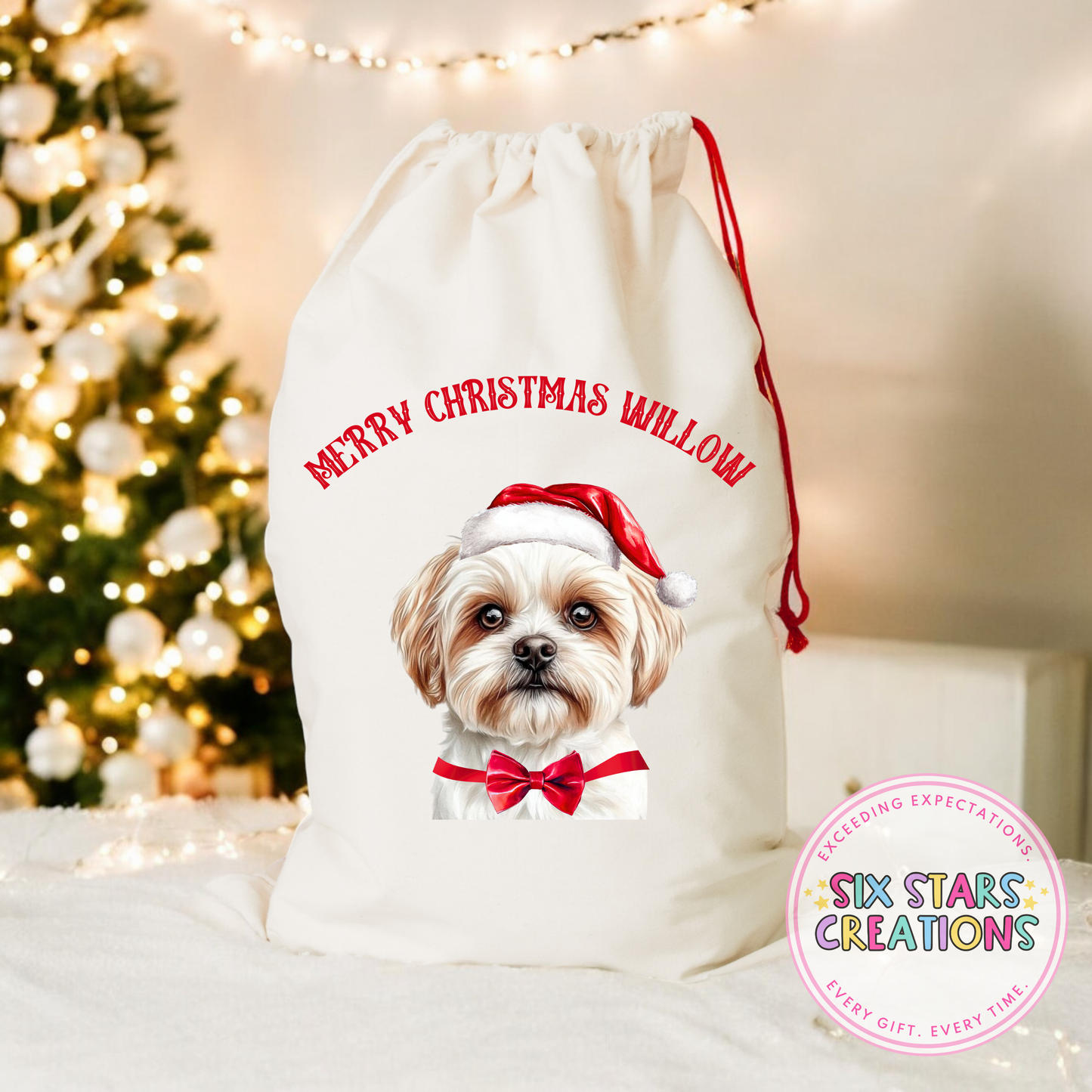 F-Z Dog Breed Personalised Christmas Sack