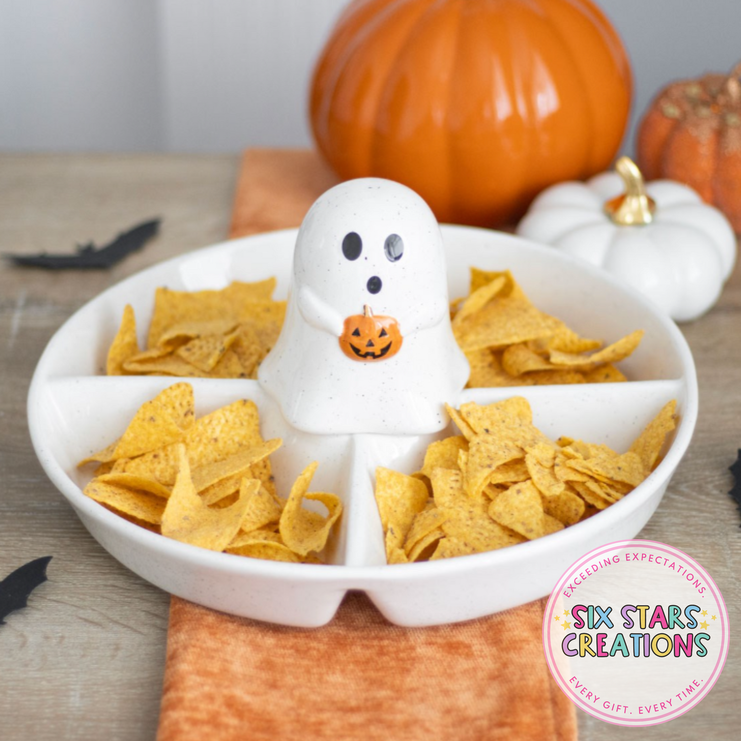 Ghost Chip & Dip Snack Dish