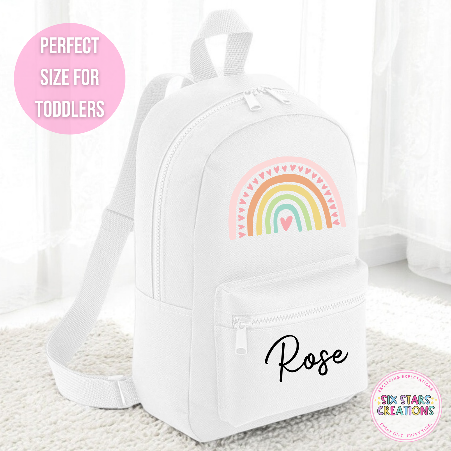 Personalised Toddler 7L Backpack - RAINBOW