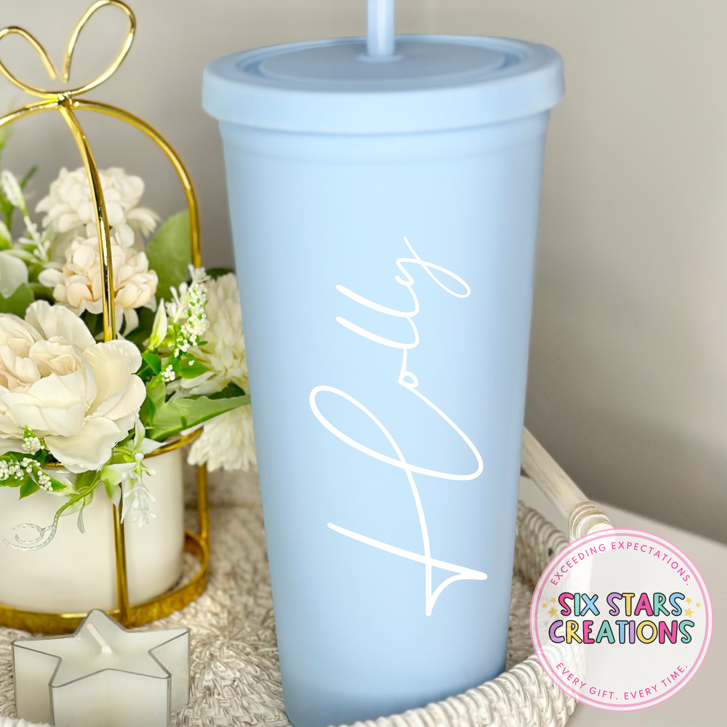 Pastel Blue Double Walled Tumbler