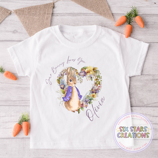 Personalised Some Bunny Loves You T-shirt
