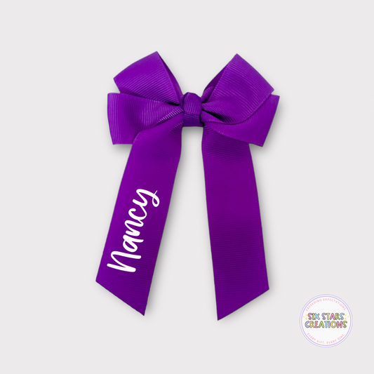 Personalised Purple 4” Bow