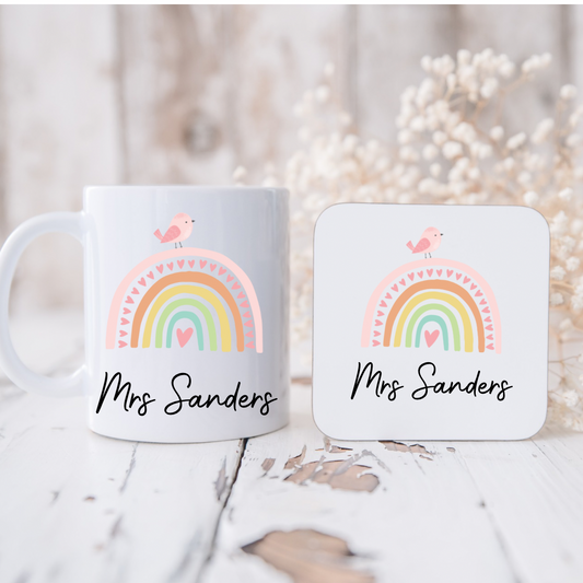 Personalised Teachers Mug & Coaster