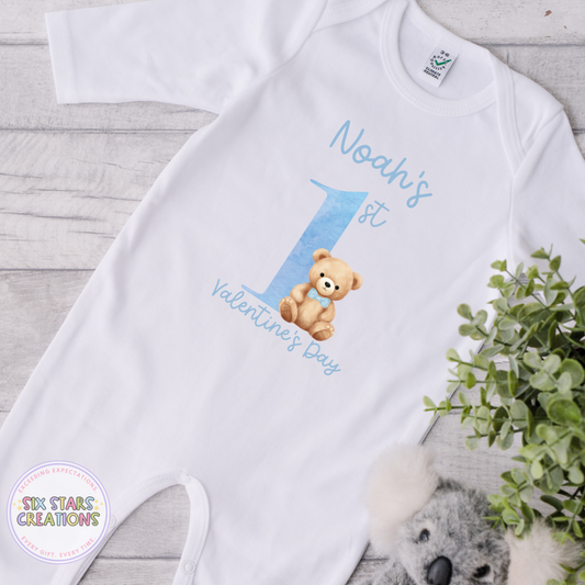 Personalised 1st Valentine’s Day Baby Romper