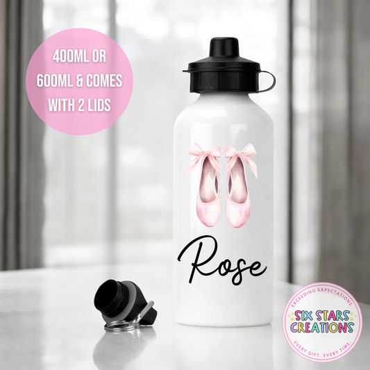 Premium Aluminium Water Bottle Comes With 2 Lids - BALLET SLIPPER